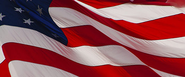 American Flag waving in the wind