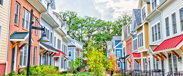 Two rows of houses facing each other